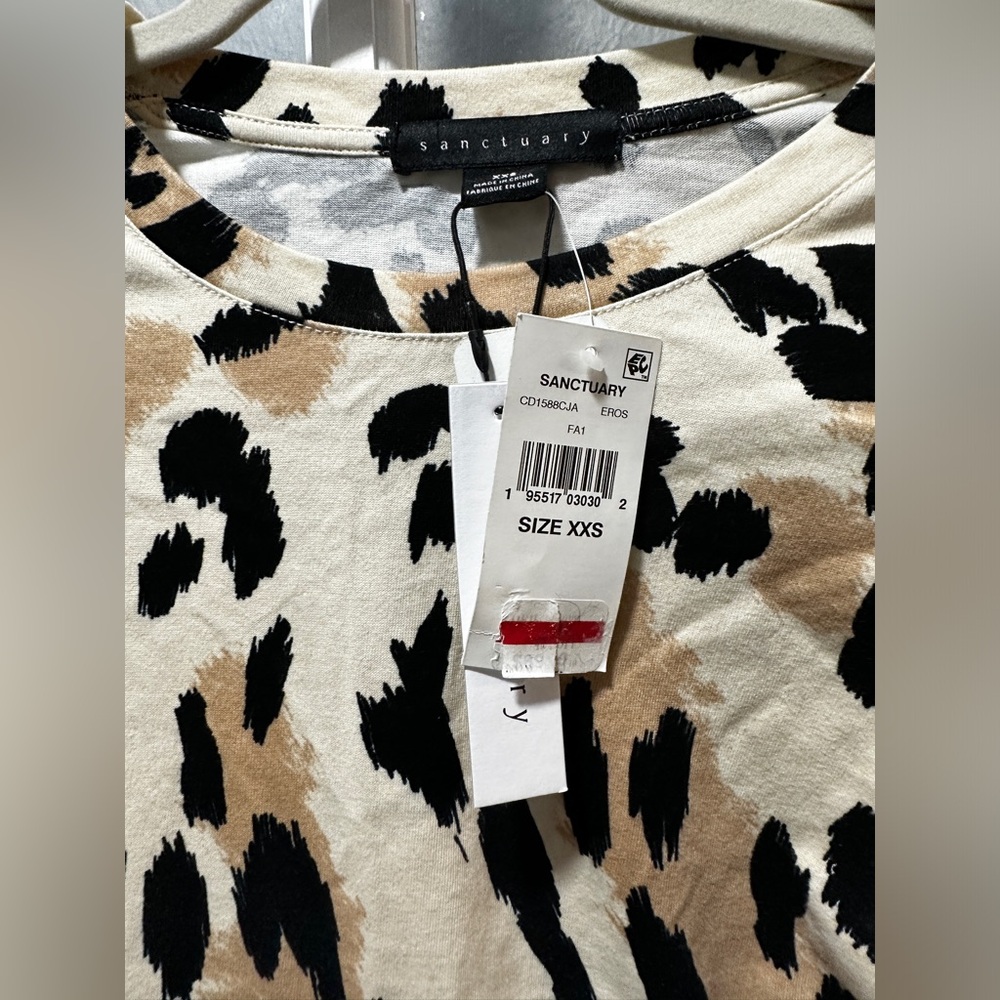 NWT Sanctuary Replay Cotton Printed T-Shirt Dress - Picture 8 of 9
